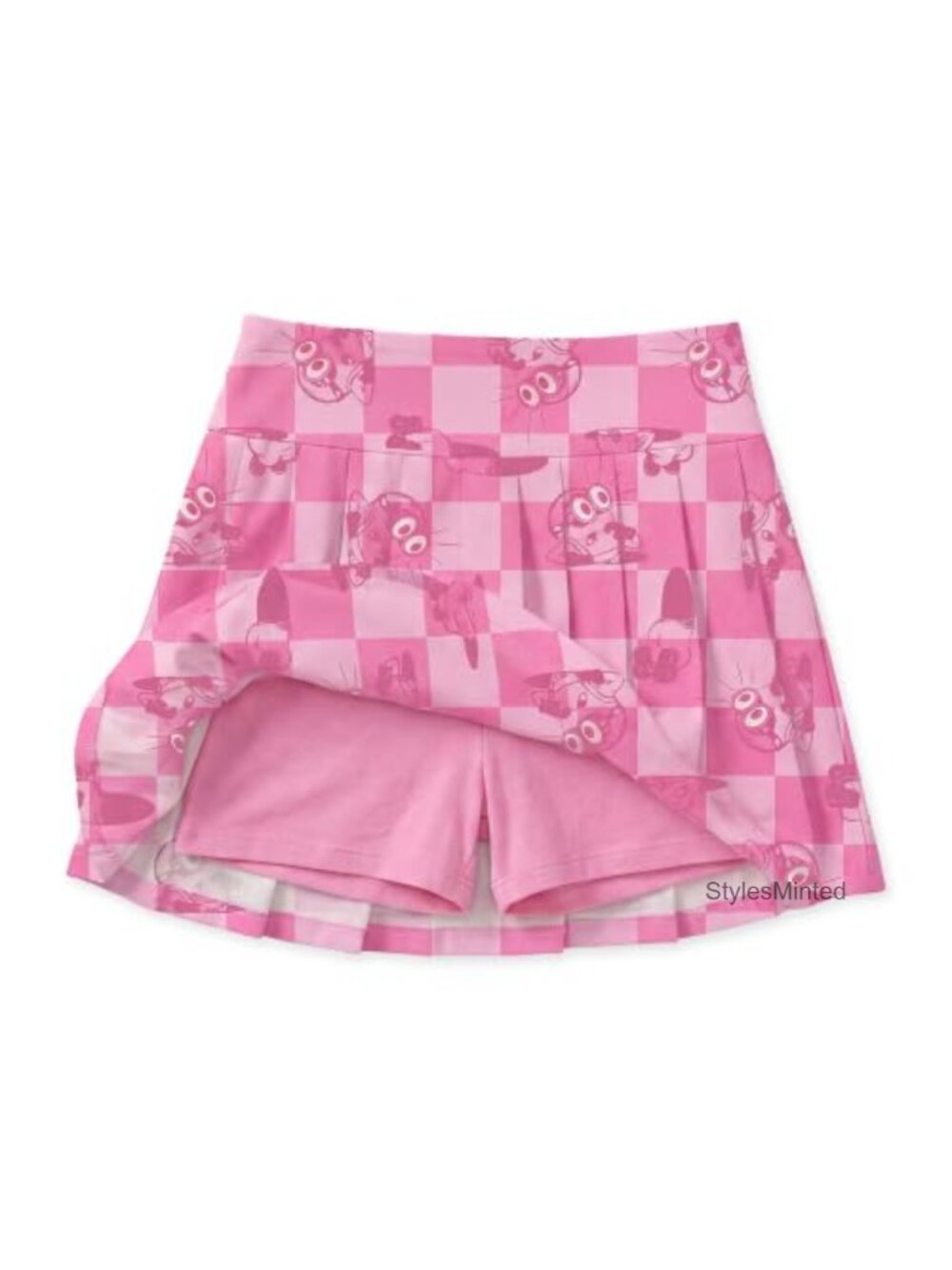 Girls Pleated Minion Skirt Cotton Blend Casual Skirt
